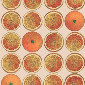 Cole & Son Arance Orange & Cream Rousseaus Wallpaper