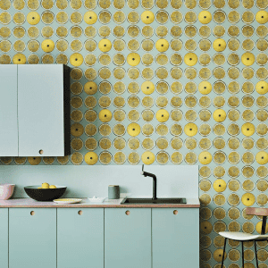 Cole & Son Arance Lemon & Seafoam Rousseaus Wallpaper