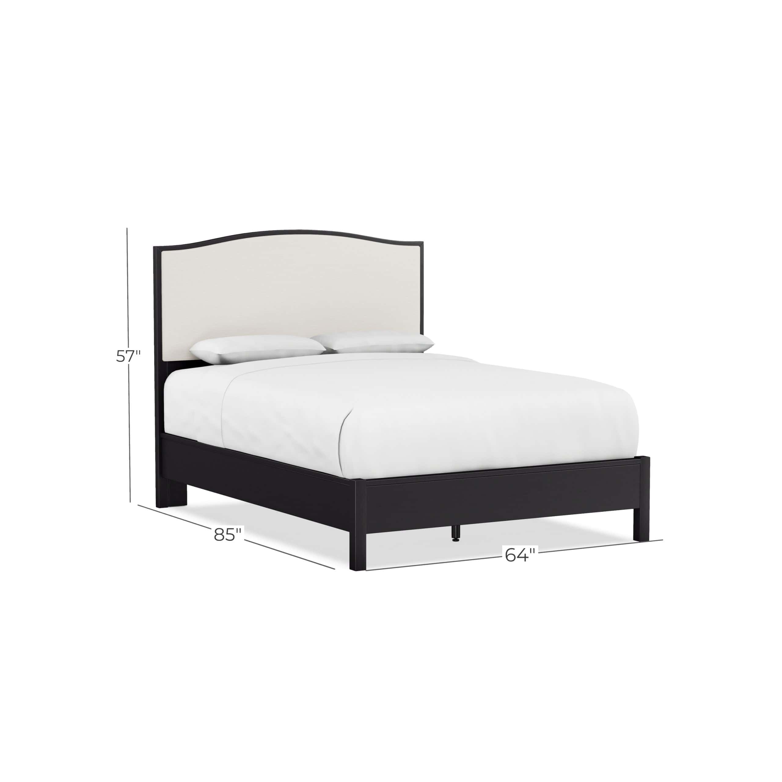 Studio 19 Upholstered Panel Bed Finish: Solid Black