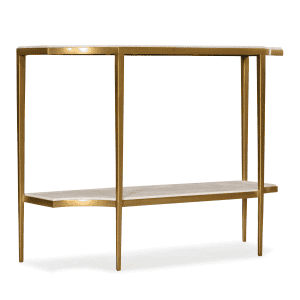 Brass & Travertine Console Table
