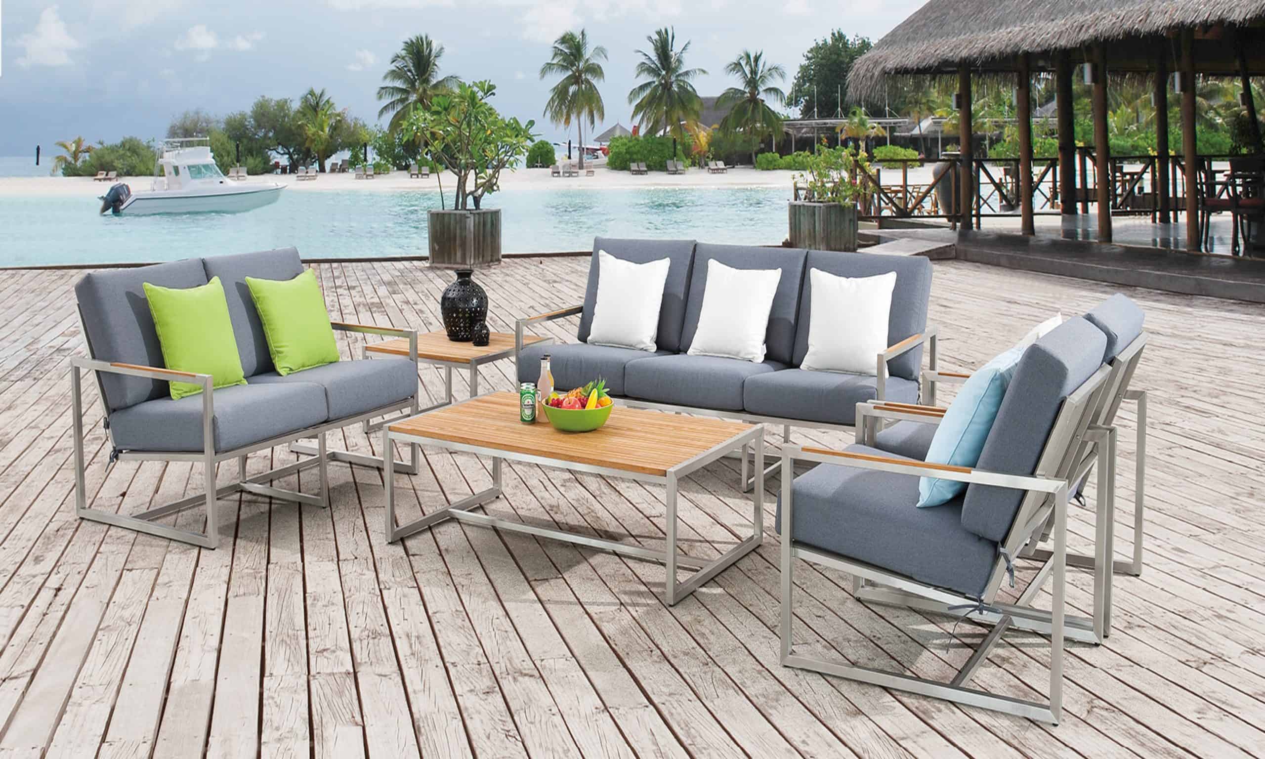 Acacia Lounge Chair w/ Sunbrella® Cushions - Image 6