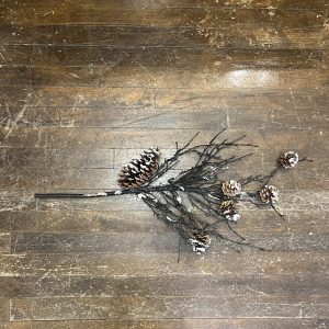 Pinecone Twig Spray w/ Snow 31"