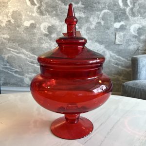 Ruby Glass Jar (Short)