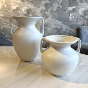 Matte White Vases (Set of 2)