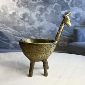 Brass Giraffe Bowl
