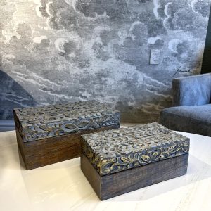 Theca Wooden Boxes Set of 2