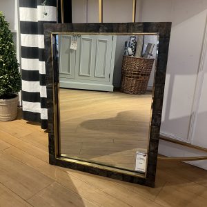Brass & Faux Horn Mirror