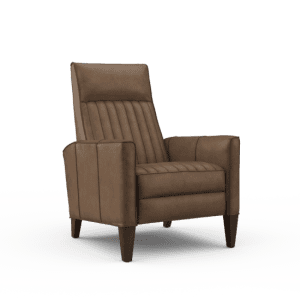 Modern Channelled Leather Recliner