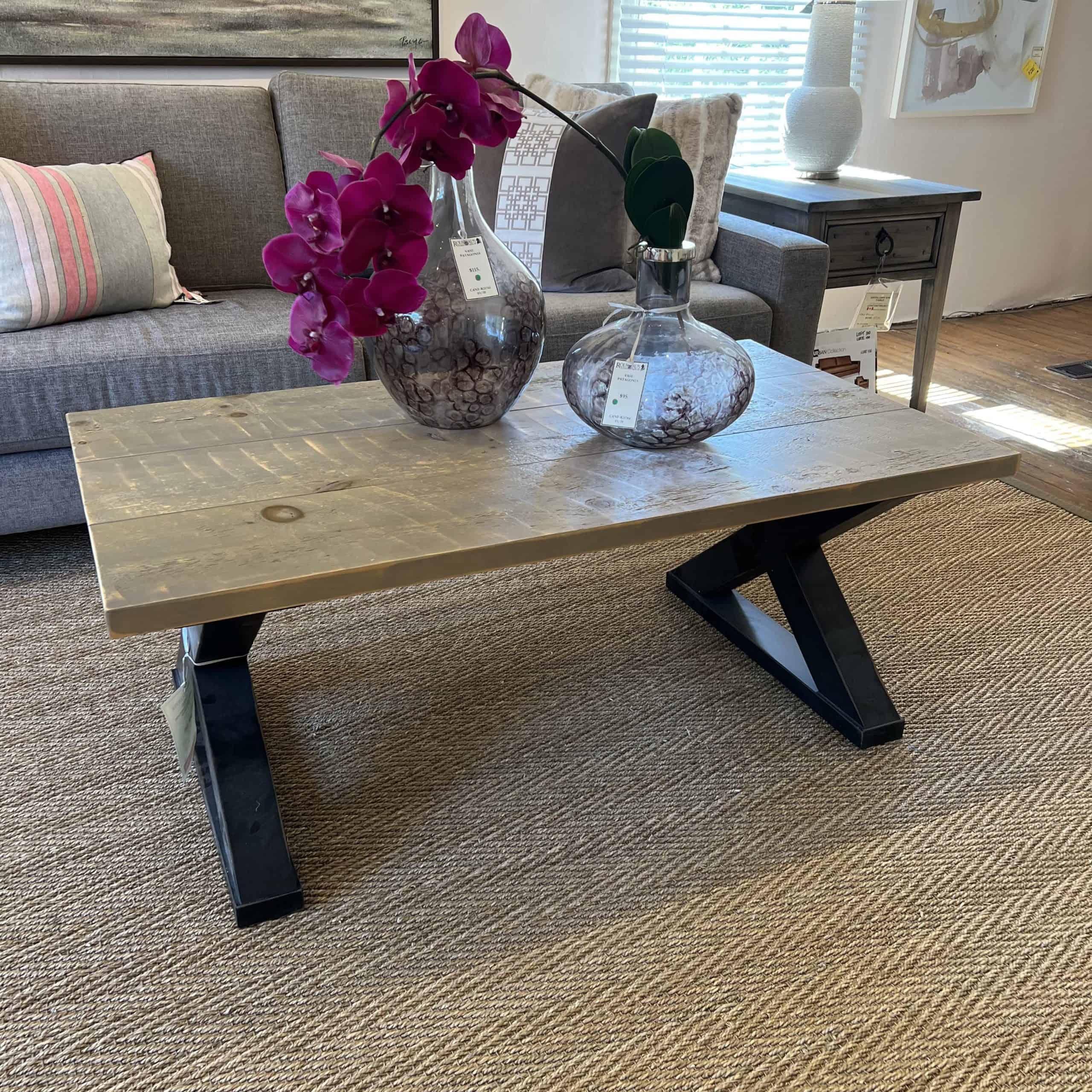 Rustic Trestle Coffee Table