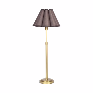 Polly Buffet Lamp - Natural Brass w/ Umber Shade