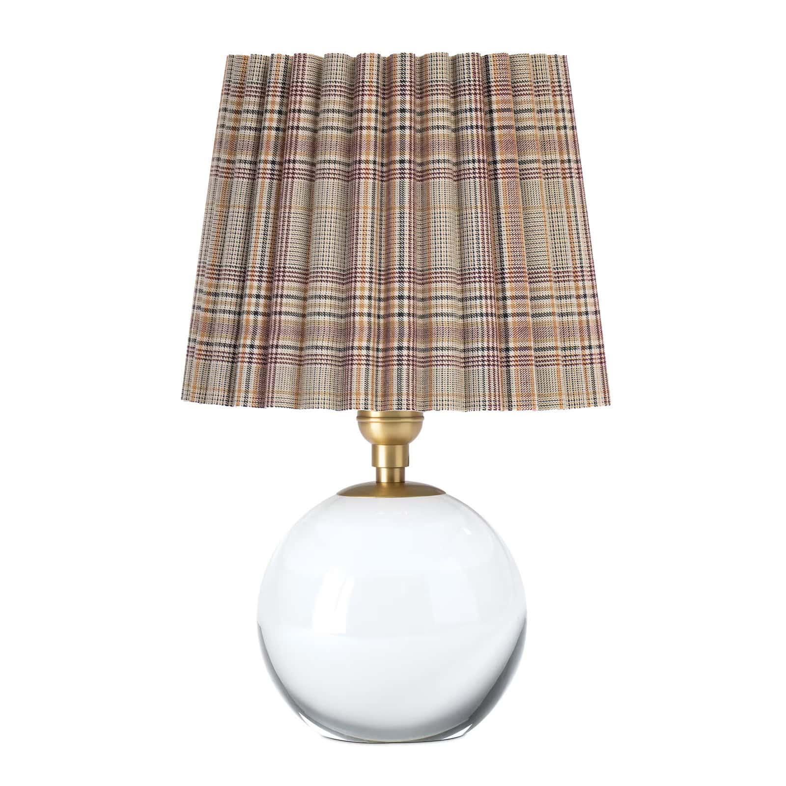 Giorgio Crystal Mini Lamp – Brass w/ Tartan Shade