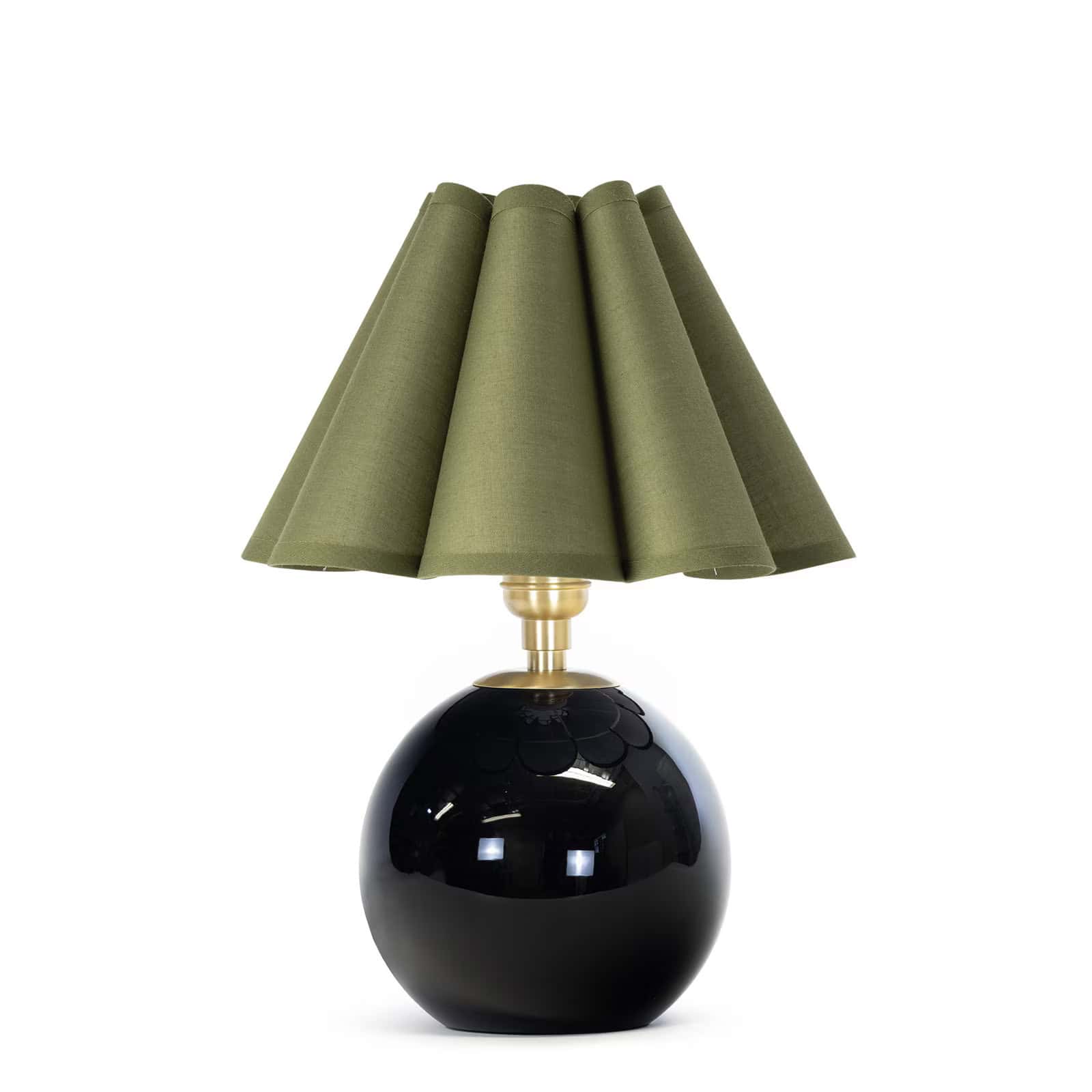 Giorgio Black Glass Mini Lamp – Green Shade